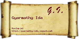 Gyarmathy Ida névjegykártya