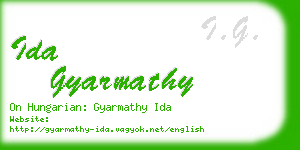 ida gyarmathy business card